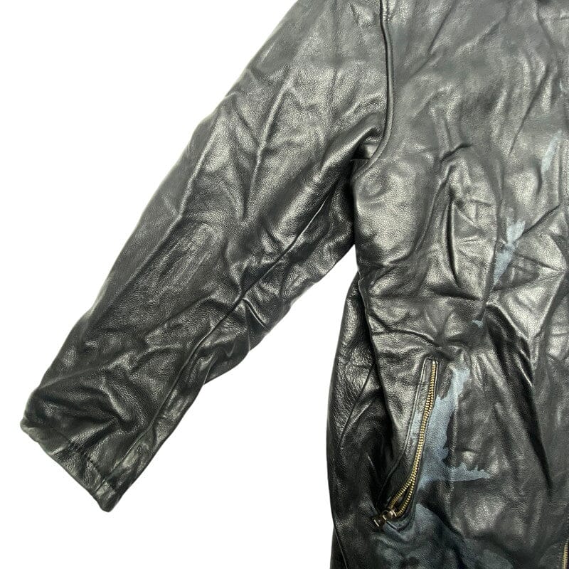 Black Leather Jacket Men's Medium Northern Pole Vintage Wholesale 