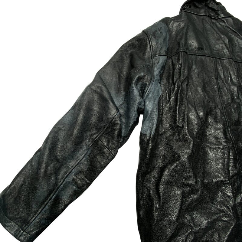 Black Leather Jacket Men's Medium Northern Pole Vintage Wholesale 