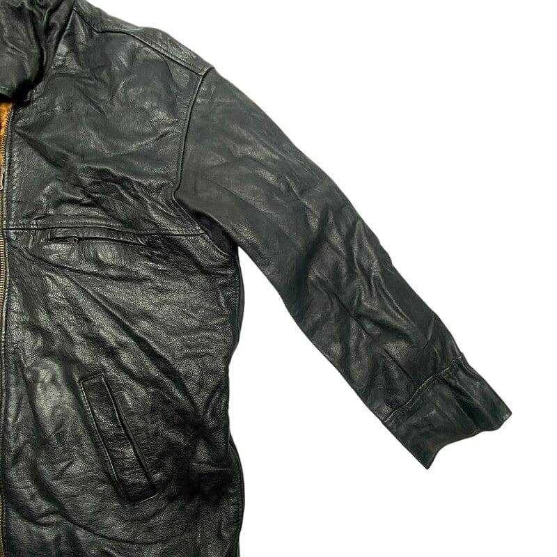 Black Leather Jacket Men's XL Northern Pole Vintage Wholesale 