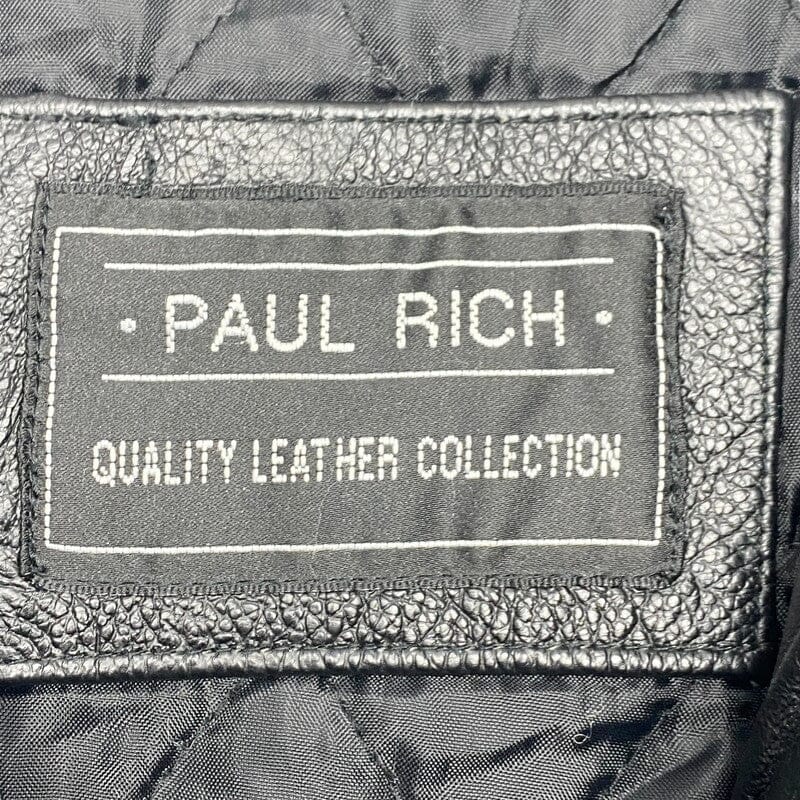 Black Leather Jacket Men's XL Northern Pole Vintage Wholesale 