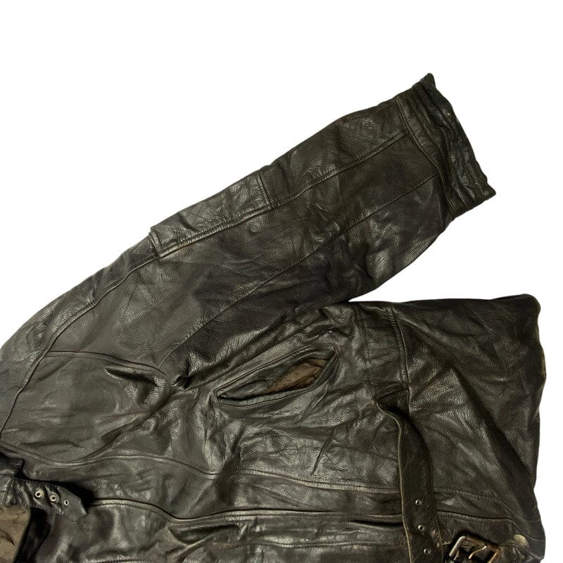 Black Leather Jacket Mne's Large Northern Pole Vintage Wholesale 