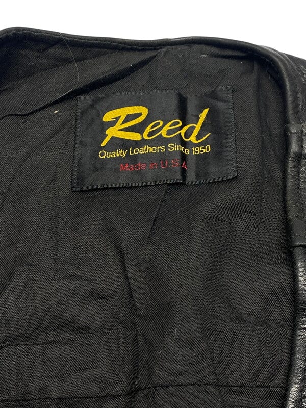 Black Leather Reed Vest Men's XL Northern Pole Vintage Wholesale 