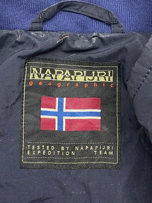 Black Napapijri Windbreaker Men's XL Northern Pole Vintage Wholesale 