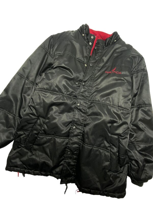 Black Nautica Puffer Jacket Men's XL Northern Pole Vintage Wholesale 