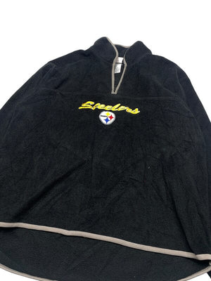 Black NFL Steelers Fleece Women's Large Northern Pole Vintage Wholesale 