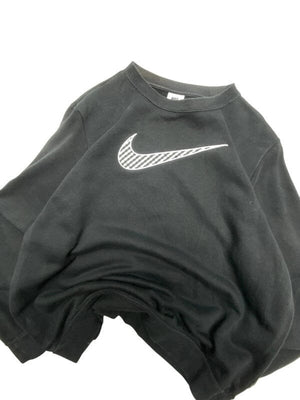 Black nike logo sweatshirt men's large Northern Pole Vintage Wholesale 