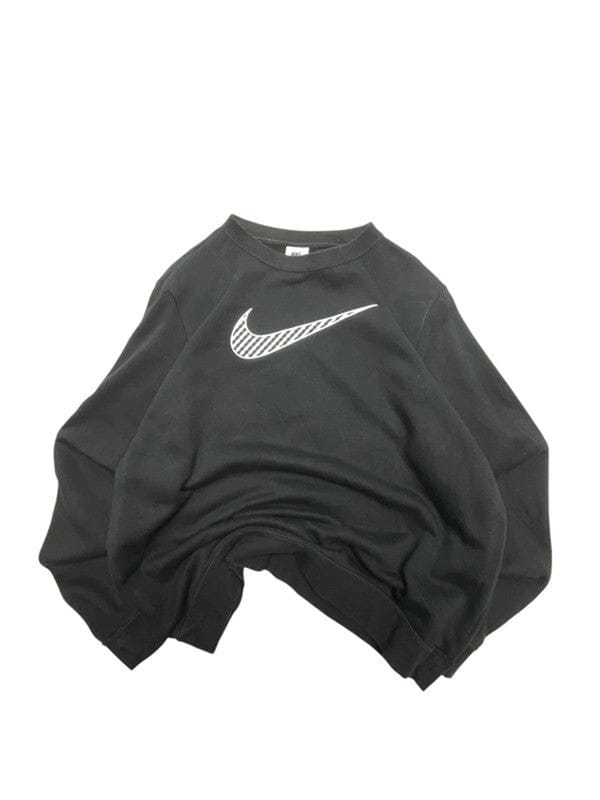 Black nike logo sweatshirt men's large Northern Pole Vintage Wholesale 