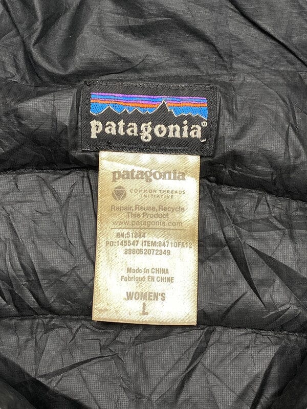 Black Patagonia Puffer Jacket Women's Large Northern Pole Vintage Wholesale 