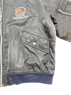 Black Pietrolazy Bomber Jacket MA-1 Men's XL Northern Pole Vintage Wholesale 
