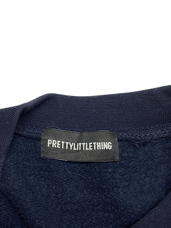 Black PrettyLittleThings Badge Sweatshirt Men's Large Northern Pole Vintage Wholesale 