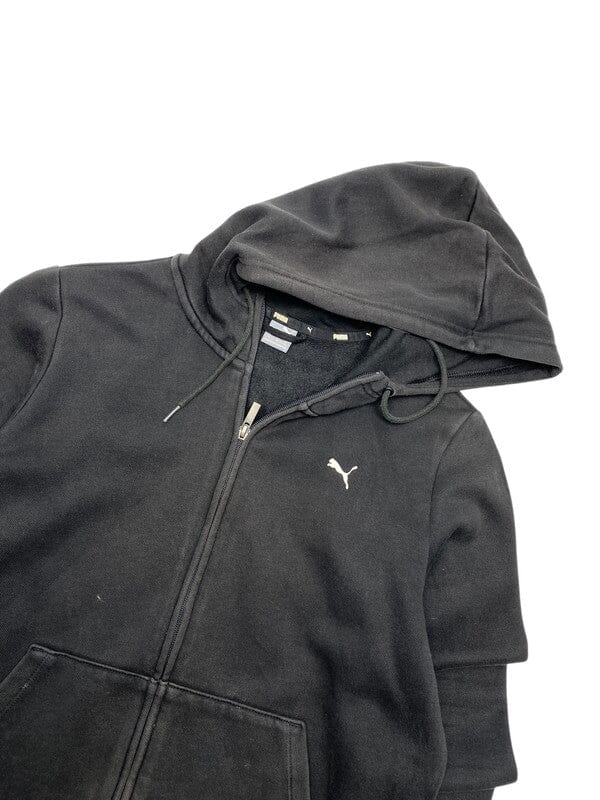 Black Puma Zip-through Hoodie Men's Medium Northern Pole Vintage Wholesale 