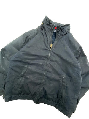 Black Ralph Lauren Bomber Jacket Women's Large Northern Pole Vintage Wholesale 