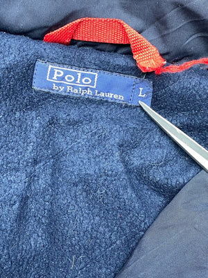 Black Ralph Lauren Bomber Jacket Women's Large Northern Pole Vintage Wholesale 