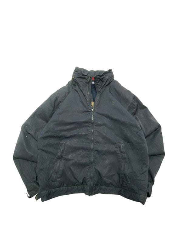 Black Ralph Lauren Bomber Jacket Women's Large Northern Pole Vintage Wholesale 