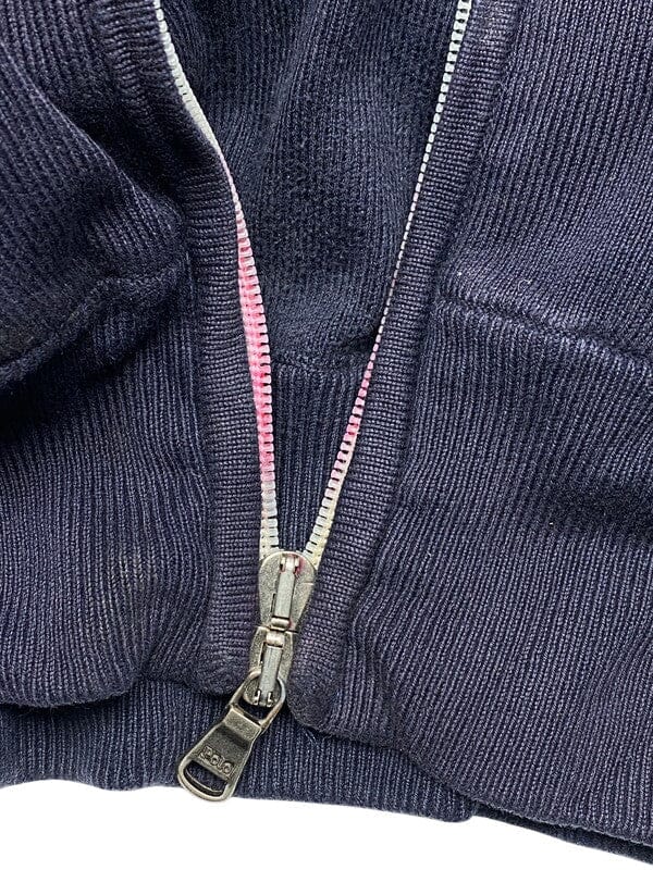 Black Ralph Lauren Zip-through Sweater Men's Medium Northern Pole Vintage Wholesale 