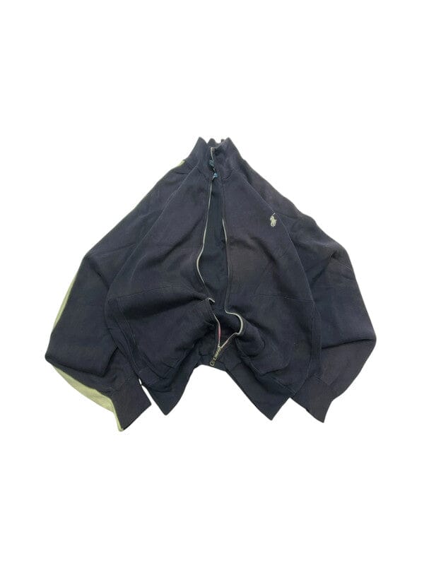 Black Ralph Lauren Zip-through Sweater Men's Medium Northern Pole Vintage Wholesale 