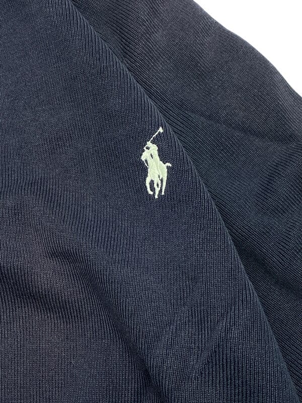 Black Ralph Lauren Zip-through Sweater Men's Medium Northern Pole Vintage Wholesale 