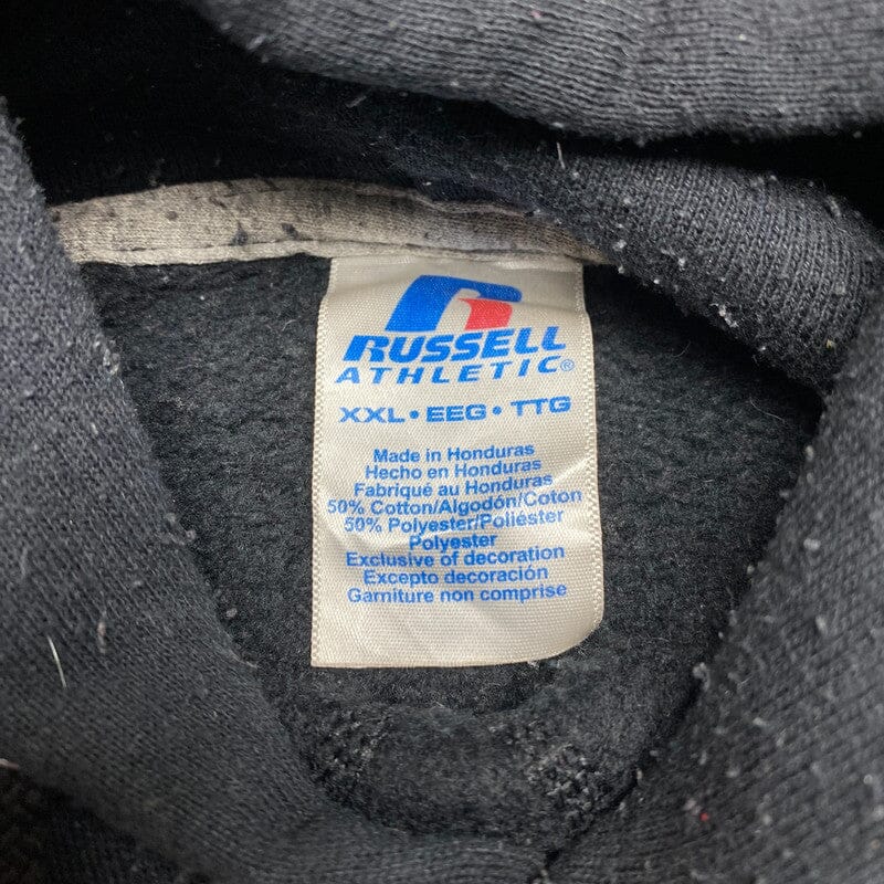 Black Russell Embroidery Hoodie Men's XXL Northern Pole Vintage Wholesale 