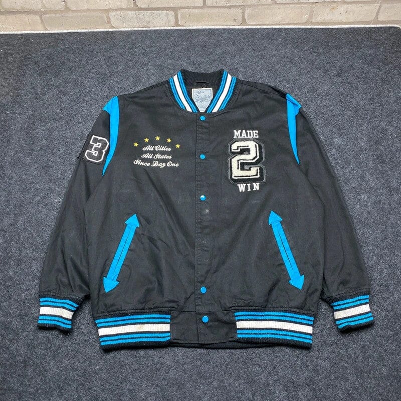 Black Springfield Varsity Jacket Men's XXL Northern Pole Vintage Wholesale 