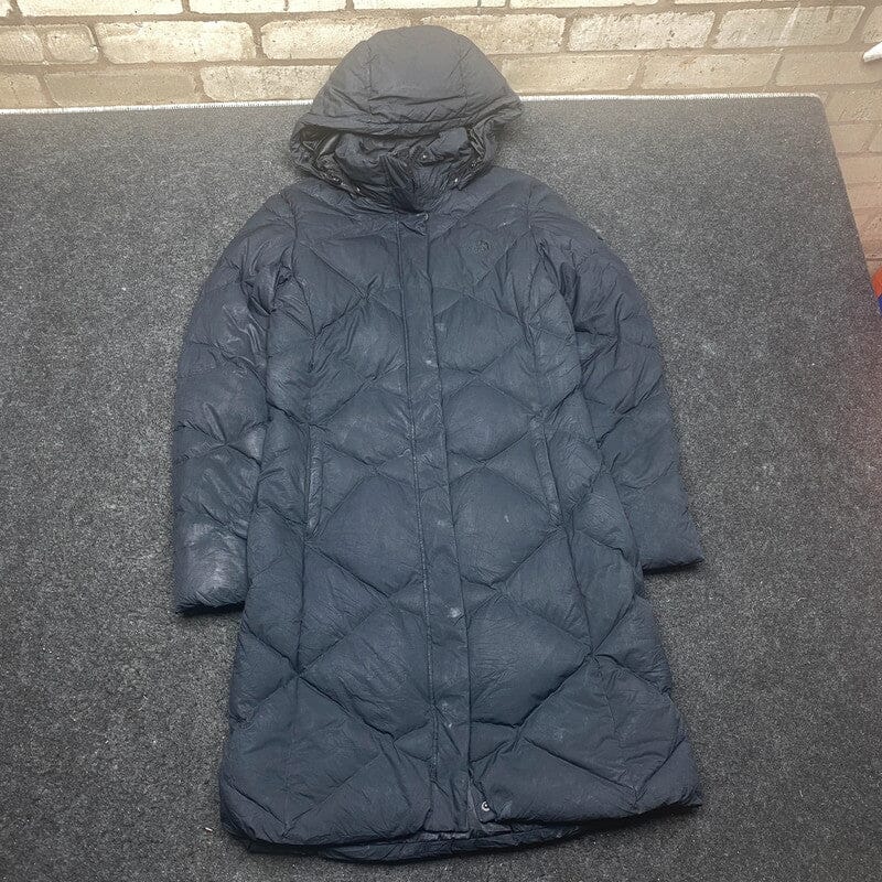 Black The North Face Long Puffer Jacket Women's Small Northern Pole Vintage Wholesale 