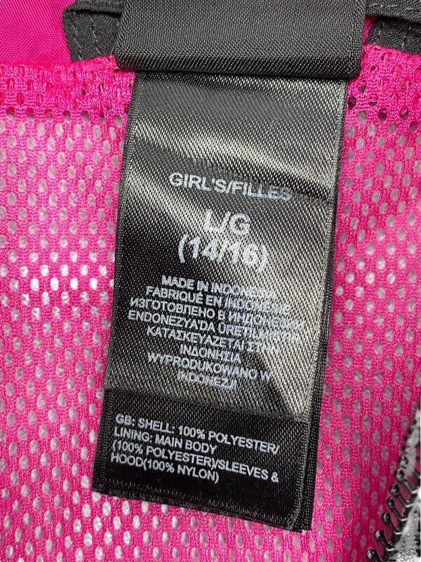 Black The North Face Windbreaker Girl's Large Northern Pole Vintage Wholesale 