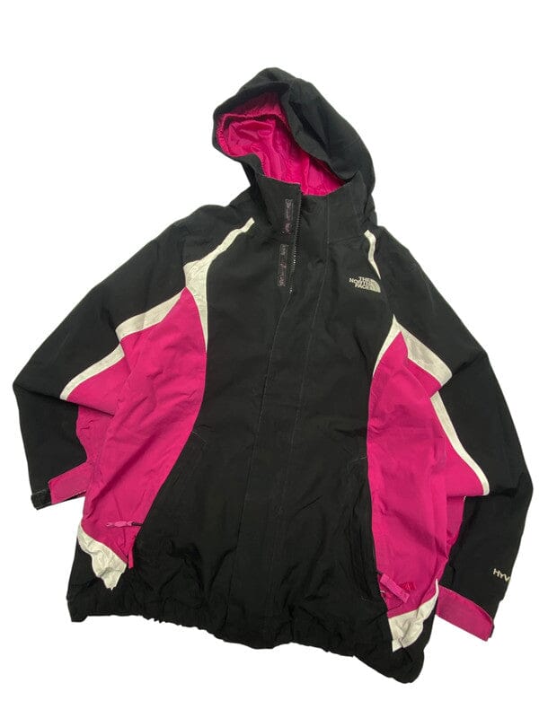 Black The North Face Windbreaker Girl's Large Northern Pole Vintage Wholesale 