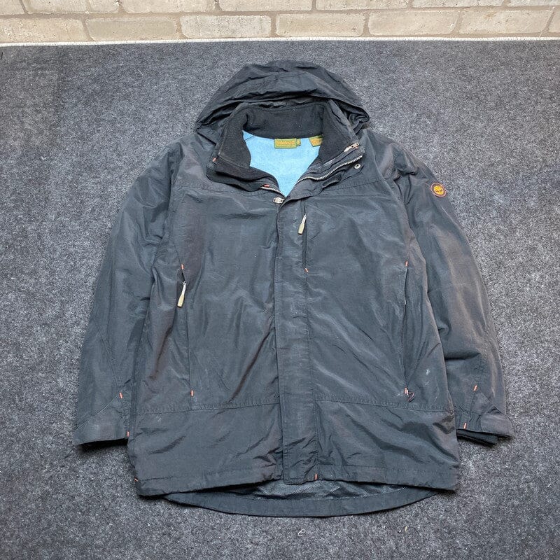 Black Timberland Parka Jacket Men's Medium Northern Pole Vintage Wholesale 