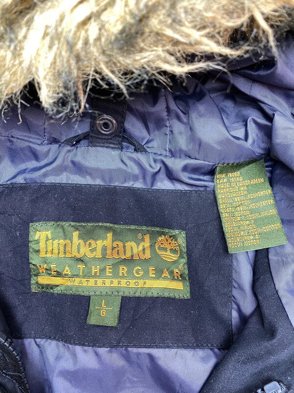 Black Timberland Parka Men's Large Northern Pole Vintage Wholesale 