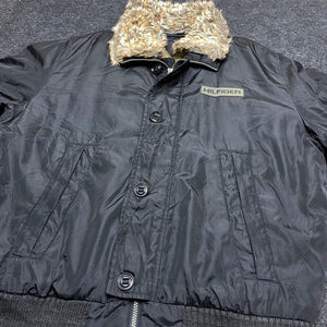 Black Tommy Hilfiger Puffer Jacket Men's Large Northern Pole Vintage Wholesale 