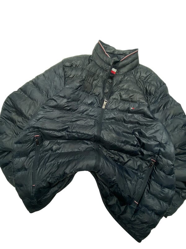 Black Tommy Hilfiger Puffer Jacket Men's XXL Northern Pole Vintage Wholesale 