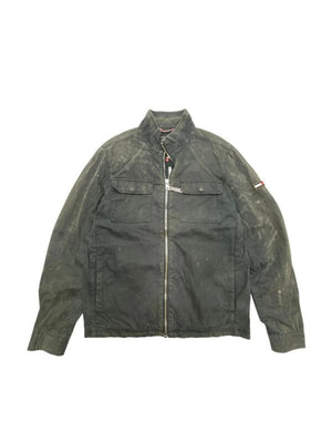 Black tommy hilfiger workwear jacket men's medium Northern Pole Vintage Wholesale 