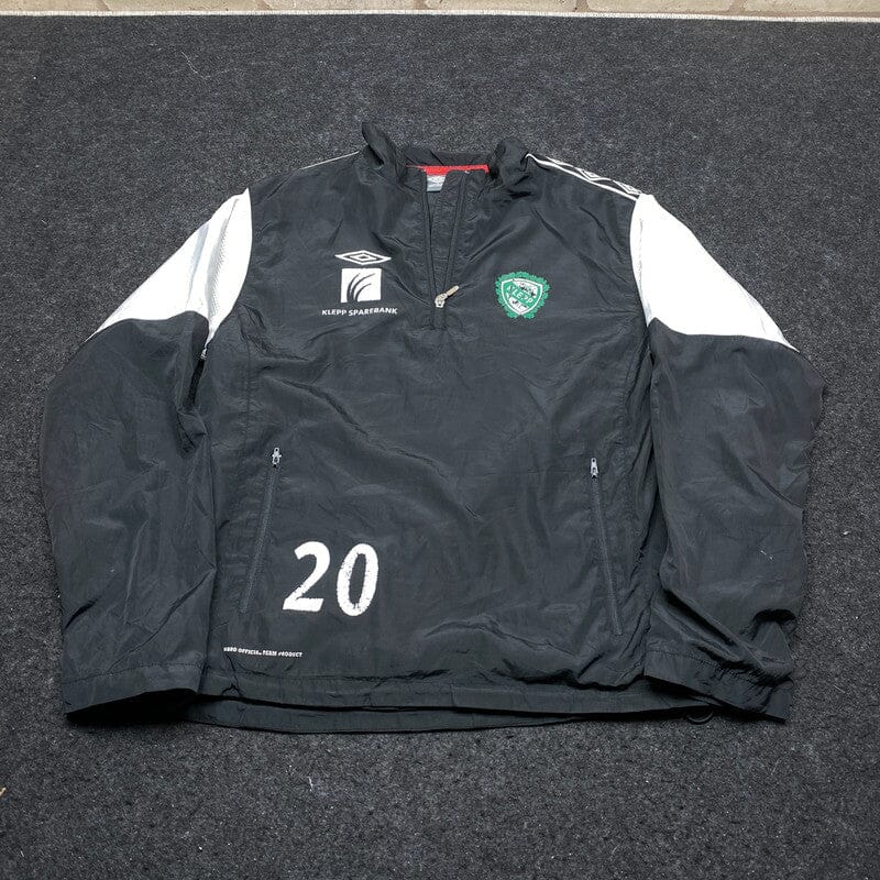 Black Umbro 1/4 Zip-up Jersey Men's Medium Northern Pole Vintage Wholesale 