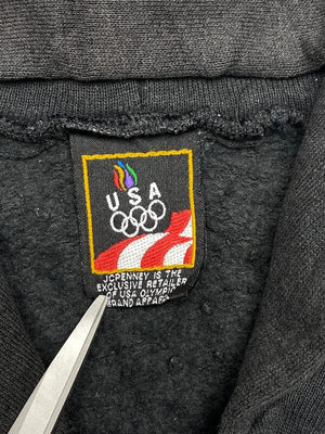 Black USA Olympic Zip-through Hoodie Men's XXXL Northern Pole Vintage Wholesale 