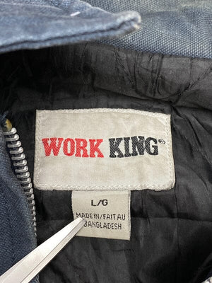 Black Work King Workwear Jacket Men's Large Northern Pole Vintage Wholesale 