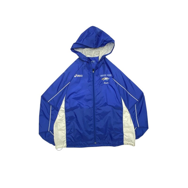 Blue and White Asics Windbreaker Men's Medium Northern Pole Vintage Wholesale 