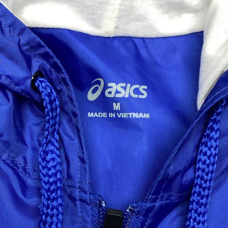 Blue and White Asics Windbreaker Men's Medium Northern Pole Vintage Wholesale 