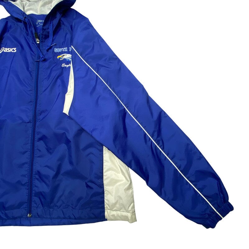 Blue and White Asics Windbreaker Men's Medium Northern Pole Vintage Wholesale 