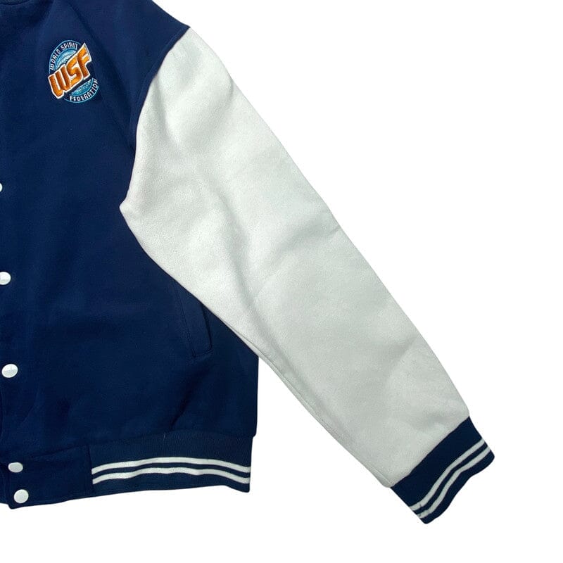 Blue and White Varsity Jacket Men's large Northern Pole Vintage Wholesale 