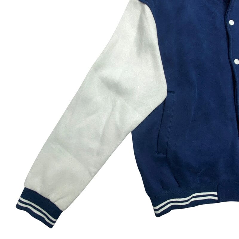Blue and White Varsity Jacket Men's large Northern Pole Vintage Wholesale 