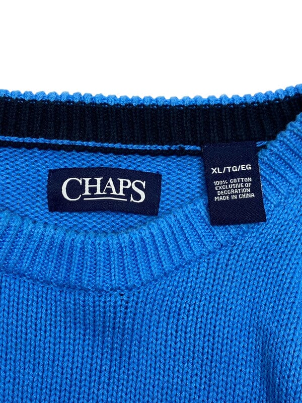 Blue CHAPS Crew-neck Jumper Women's XL Northern Pole Vintage Wholesale 