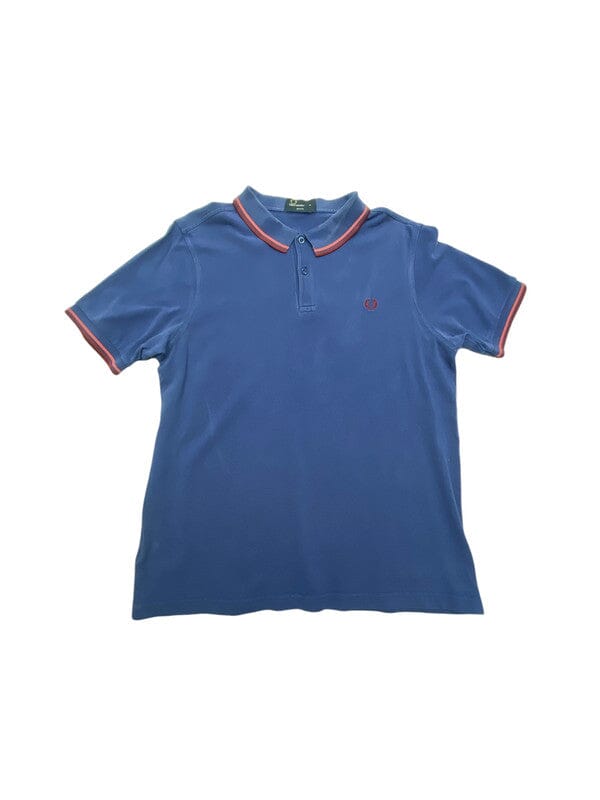 Blue Fred Perry Chest Logo Polo-shirt Women's XL Northern Pole Vintage Wholesale 