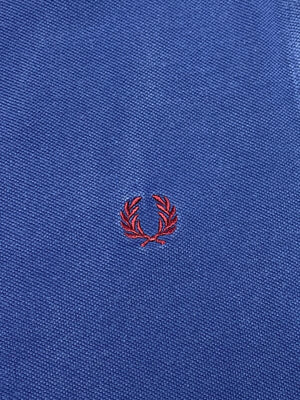 Blue Fred Perry Chest Logo Polo-shirt Women's XL Northern Pole Vintage Wholesale 