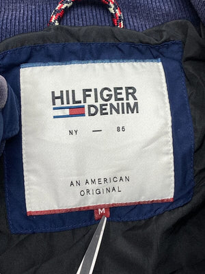 Blue Hilfiger Denim Puffer Jacket Men's Medium Northern Pole Vintage Wholesale 