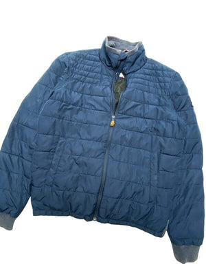 Blue Hilfiger Denim Puffer Jacket Men's Medium Northern Pole Vintage Wholesale 