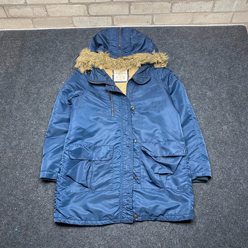 Blue Pull & Bear Parka Jacket Women's Large Northern Pole Vintage Wholesale 
