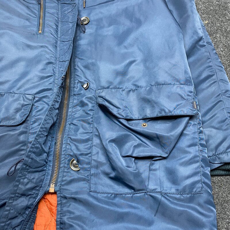 Blue Pull & Bear Parka Jacket Women's Large Northern Pole Vintage Wholesale 