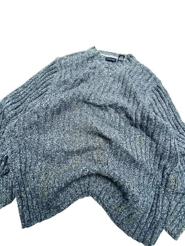Blue Structure Crew-neck Knitwear Jumper Men's Medium Northern Pole Vintage Wholesale 