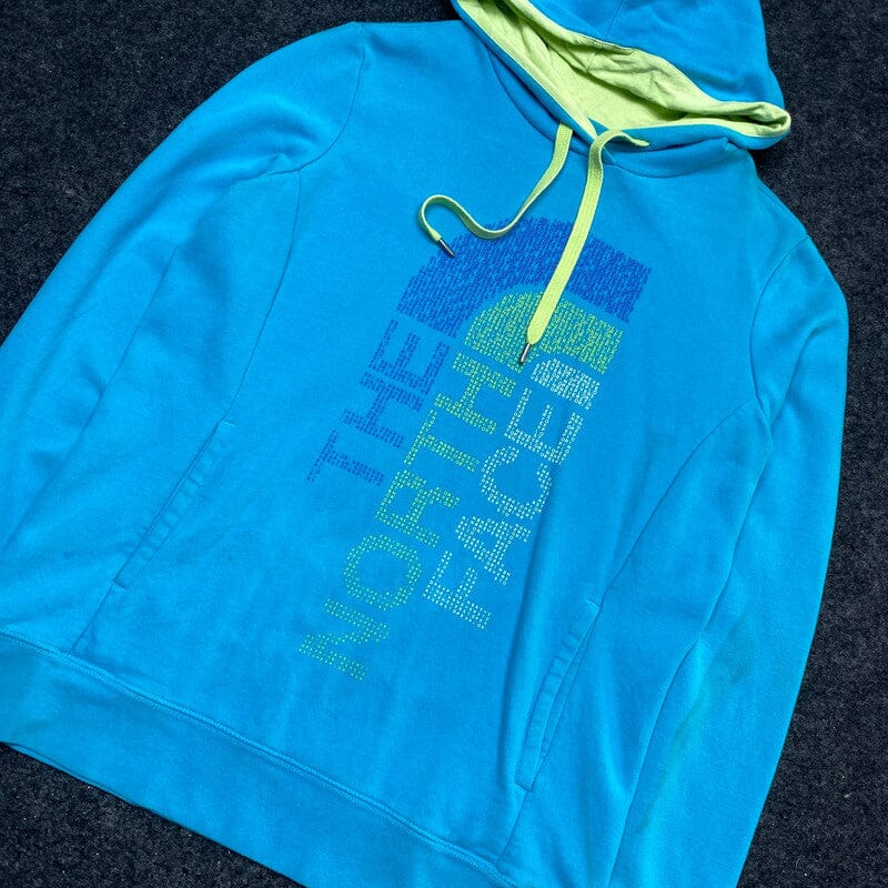 Blue The North Face Hoodie Women's Large Northern Pole Vintage Wholesale 