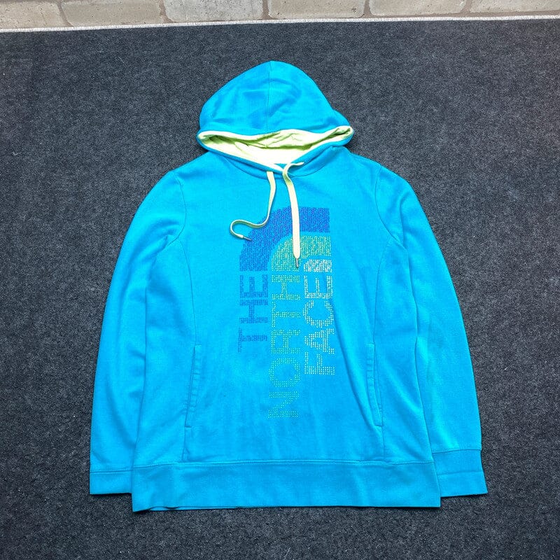 Blue The North Face Hoodie Women's Large Northern Pole Vintage Wholesale 