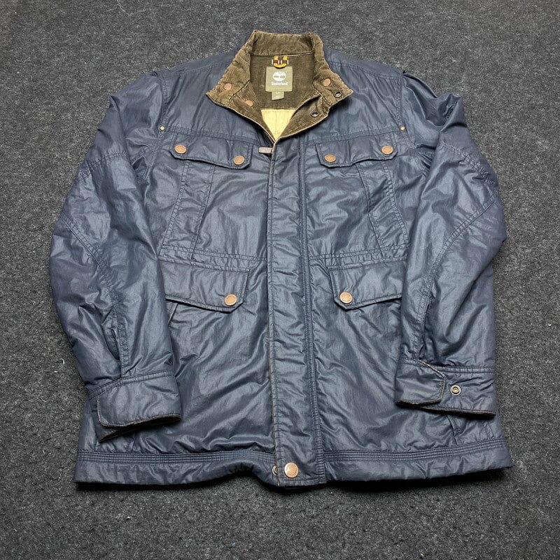 Blue Timberland Puffer Jacket Men's Small Northern Pole Vintage Wholesale 